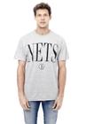 Camiseta NBA Estampada Brooklyn Nets Casual Cinza