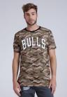 Camiseta NBA Estampada Chicago Bulls Casual Marrom