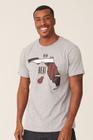Camiseta NBA Estampada Miami Heat Casual Cinza Mescla
