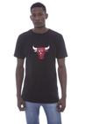 Camiseta NBA Estampada Vinil Chicago Bulls Casual Preta
