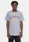 Camiseta NBA Masculina City Name Los Angeles Lakers Cinza Mescla