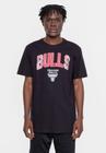 Camiseta NBA Masculina Metallic Chicago Bulls Preta