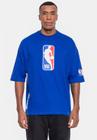 Camiseta NBA Masculina Oversized Logoman Azul Royal