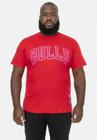 Camiseta NBA Plus Size Blur Logo Chicago Bulls Vermelha