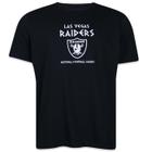 Camiseta New Era Regular NFL Las Vegas Raiders Old Culture Manga Curta Preto
