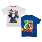 Camiseta Nintendo Super Mario Bros. e Mario Kart - Pacote com 2