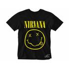 Camiseta Nirvana camisa Banda de Rock Masculina e Feminina blusa Unissex 100% Algodão Linha Premium