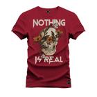 Camiseta Nothing Is Real Plus Size Extra Grande Confortável Estampada