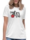 Camiseta nutrição universitária curso faculdade camisa love