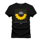 Camiseta Olho Girasol Algodão Estampada Unissex Nexstar Varias Cores