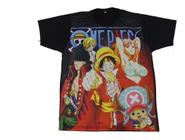 Camiseta One Piece Personagens Luffy Nami Zoro Sanji Chopper Blusa Adulto Unissex Anime A146 BM