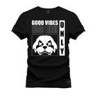 Camiseta Only Panda Plus Size Forma Grande Confortável Estampada Varias Cores