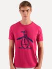 Camiseta Original Penguin Masculina Big Mascot Logo Rosa