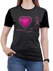 Camiseta Outubro Rosa Feminina Cancer blusa Cinza