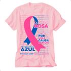 Camiseta outubro rosa novembro azul mês prevenção ao cancer