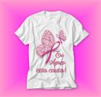 Camiseta Outubro Rosa Unissex Branca Ou Rosa Tshit Blusa Top Blusinha Novembro Azul