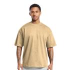 Camiseta Oversized de Algodão Masculina Ideal para Academia e Esportes Gola Redonda Lisa