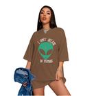 Camiseta Oversized Feminina Et I don't Believe in Humans