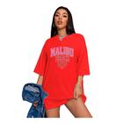 Camiseta Oversized Feminina Streetwear Malibu