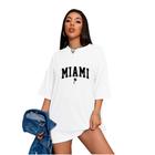 Camiseta Oversized Feminina Streetwear Miami