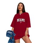 Camiseta Oversized Feminina Streetwear Miami