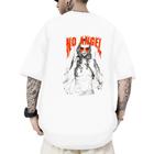 Camiseta Oversized Masculina No Angel Estampa Modelo Streetwear Confortável Tendência Casual