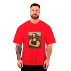 Camiseta Oversized Masculina Streetwear Monalisa Forte Larga