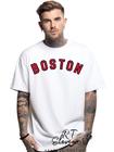 Camiseta Oversized Personalizada Estampa Boston Masculina Algodão Estampada Gola Careca Ref 02