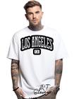 Camiseta Oversized Personalizada Estampa Los Angeles Masculina Algodão Estampada Gola Careca Ref 02