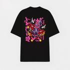 Camiseta Oversized StreetWear Estampada Abstract Masc Lobo Toquio