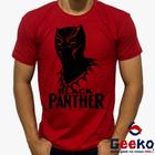 Camiseta Pantera Negra 100% Algodão Wakanda Forever Black Panther Geeko