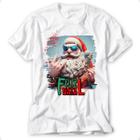 Camiseta papai noel camisa natal rock roll blusa feliz natal