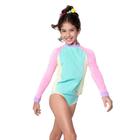 Camiseta Para Nadar Color Block Teen Menina Moda Praia Puket 110500583