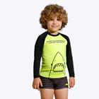 Camiseta Para Nadar e Sunga Tubarão Proteção UV 50+ Infantil Masculina Banana Danger 52031