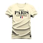 Camiseta Paris France Plus Size Forma Grande Confortável Estampada Varias Cores