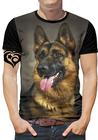 Camiseta Pastor Alemão PLUS SIZE Cachorro Animal Masculina