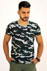 Camiseta Pau a Pique Camuflada Verde