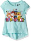 Camiseta Paw Patrol Nickelodeon para meninas de manga curta azul