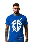 Camiseta Personalizada Estampada Crista Escudo Fe Unissex Malha 100% Algodao Linha Premium