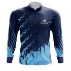 Camiseta Pesca Esportiva JP Fishing Proteção Solar UV30+ Degradê Azul Trilha - By Aventura