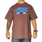 Camiseta Pixain Hip Hop Graffiti Marrom PIX-245