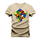 Camiseta Plus Size Algodão 30.1 Premium Estampada Cubo Nexstar Montado