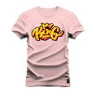 Camiseta Plus Size Algodão 30.1 Premium Estampada King Rei