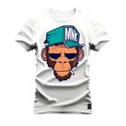 Camiseta Plus Size Algodão 30.1 Premium Estampada Monkey MNK