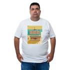 Camiseta Plus Size Algodao Masculina Estampa Bar Capitao Com Abridor De Garrafas Integrado