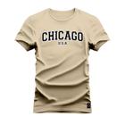 Camiseta Plus Size Algodão Premium Estampada Chicago USA