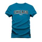 Camiseta Plus Size Algodão Premium T-Shirt Chicago USA