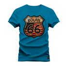 Camiseta Plus Size Algodão T-Shirt Premium Estampada Route 66