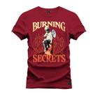 Camiseta Plus Size Confortável Estampada Varias Cores Burning Secrets