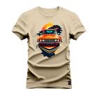 Camiseta Plus Size Confortável Premium Estampada Car Muscle Sol